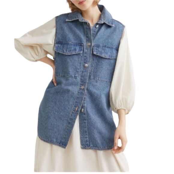H&M Sleeveless Denim Vest(Size XS) - Picture 1 of 7